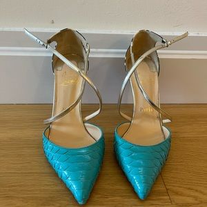 Christian Louboutin heels, EU size 37.5 fits US size 7.5/8. 100mm / 4in heel